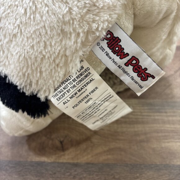 Pillow Pets Cow Foldable Plush Stuffed Animal 18” White Black - Picture 7 of 7